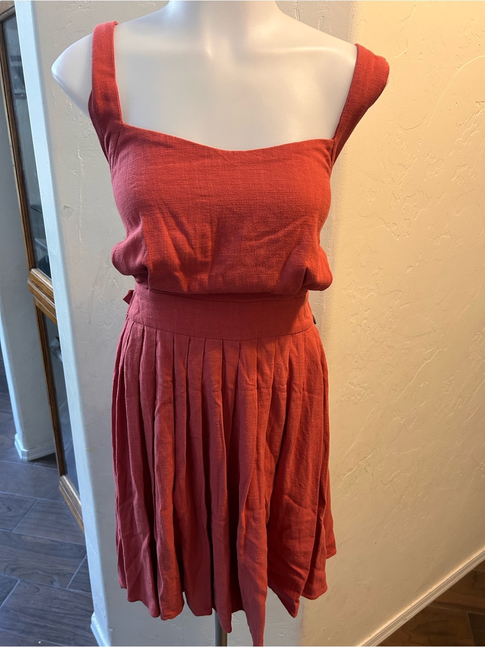 Sleeveless Maxi Dress in Coral Red
